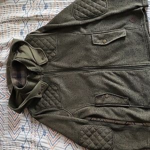 Green sweater jacket from Eddie Bauer